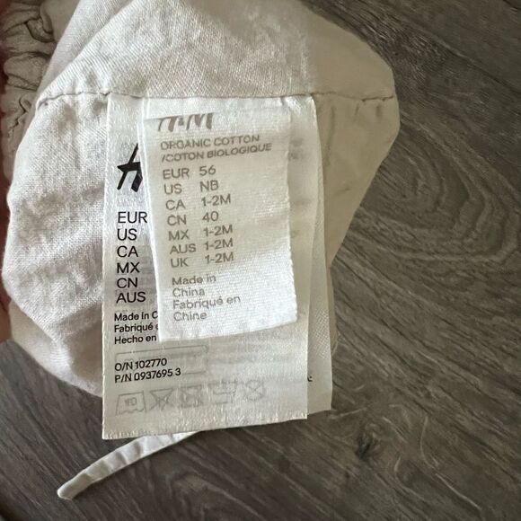 H&M Linen Bonnet NB size - Picture 4 of 5